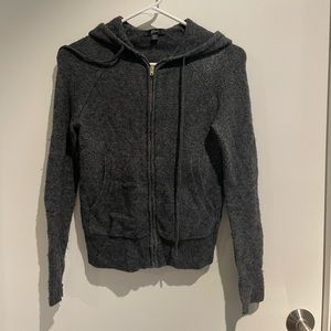 J.Crew grey zip-up hoodie